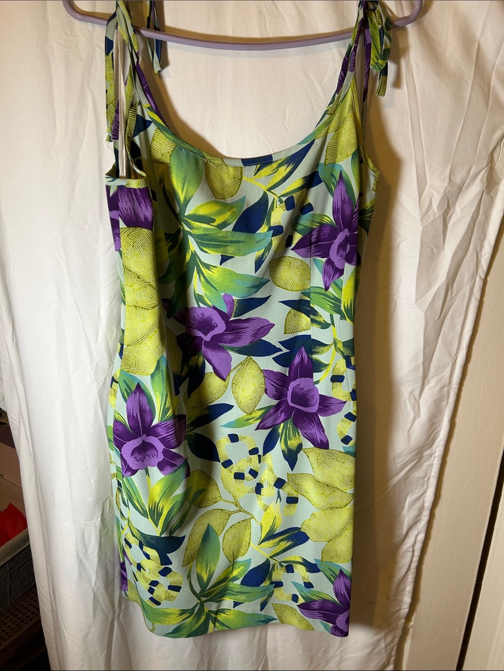 I Magnin Women’s Green Floral Dress - Size 12